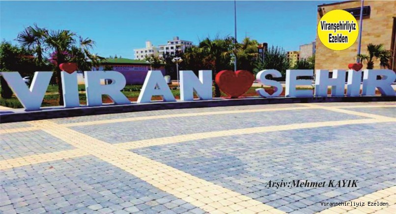 Viranşehir Kültür Merkezi Bitişiğinde Bulunan Viranşehir Sembolik Yazısı 