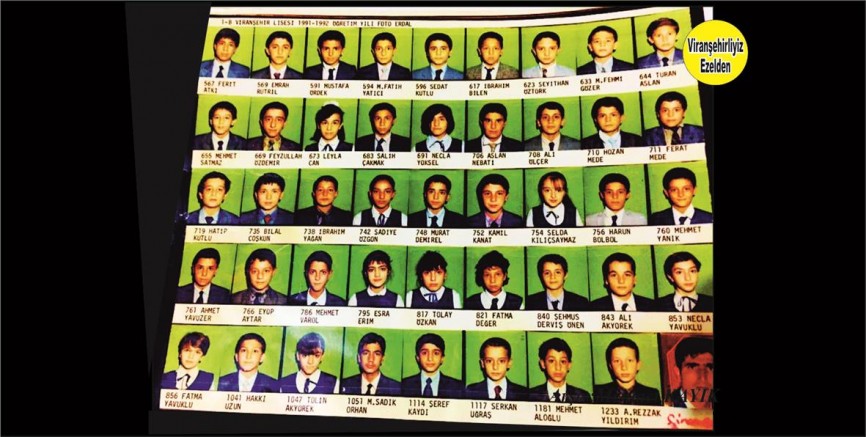 Viranşehir Lisesi 1991- 92 Yılı Eğitim Öğretim Yılı 1 – B Sınıfı Öğrencilerinden Seyithan Öztürk ve Arkadaşları