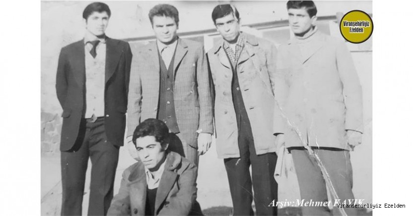 Viranşehir Lisesi Eski Öğretmenlerinden Sıtkı Orman, Eski Öğrenciler Mahmut Aydın, Şehmus Bayoğlu, Merhum Mahmut Acar ve Arkadaşı