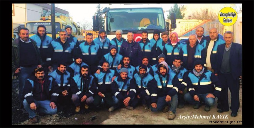 Viranşehir Şuski(Şanlıurfa Su ve Kanalizasyon İdaresi) Çalışkan ve Fedakar Personellerinden Müdür Emin Mızraklı ile Personelleri
