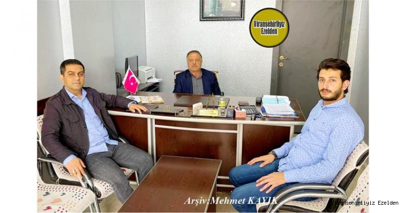 Viranşehir Şuski Şube Müdürü Sedat Tataş, Cemal Bağcı ve Gölbaşı Mahallesi Muhtarı Mehmetşah Aslandağ