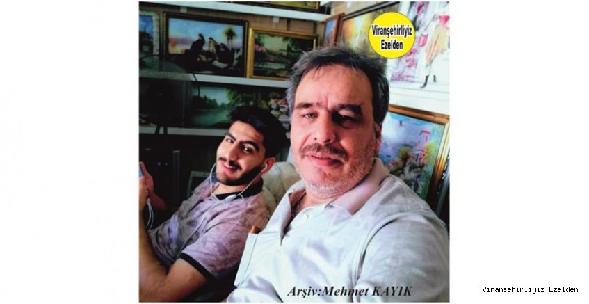 Viranşehirde Yağlı Boya Tablo Galerisi İşleten Abdurrezzak Çiftçi ve Şimdi Asker olan Oğlu Muhammed Çiftçi