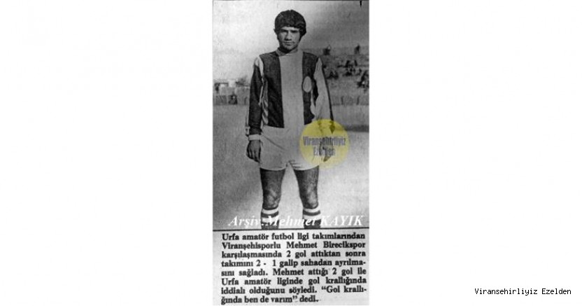 Viranşehirspor’un Şanlıurfa Amatör Liginde Başarı üzerine, Başarı Kazandıran Eski Orta Sahada Futbol Oynayan Golcü Futbolcularından Mehmet Behlül